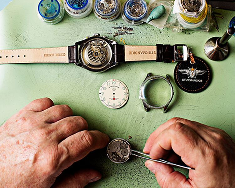 A watchmaker at the manufacture